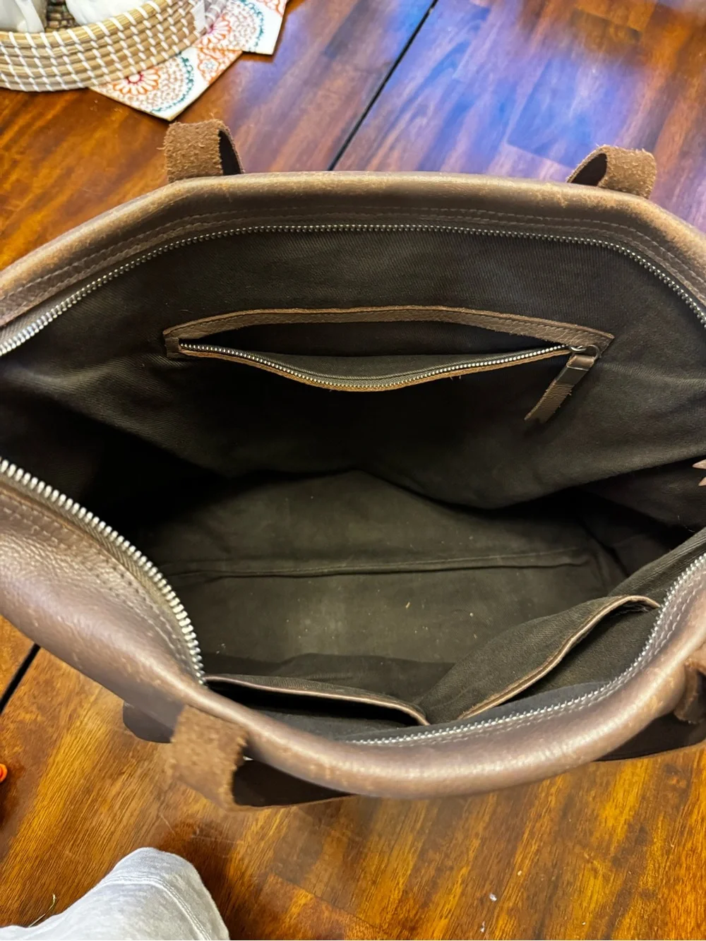 Madewell Leather The Transport Large Bag Satchel Castle Rock